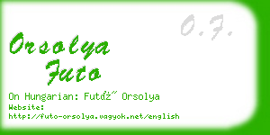 orsolya futo business card
