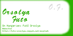 orsolya futo business card